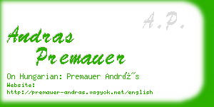 andras premauer business card